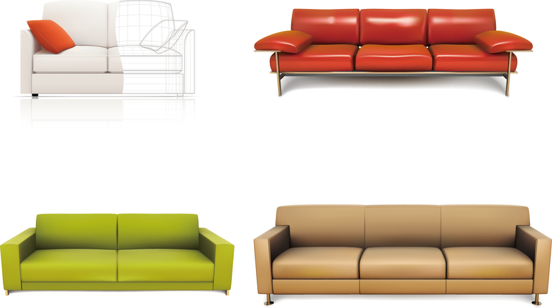 4 Vector Sofas Vector Download