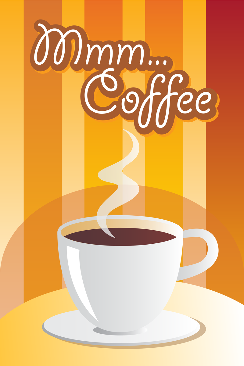 Aromatischer Kaffee-Themen-Vektor
