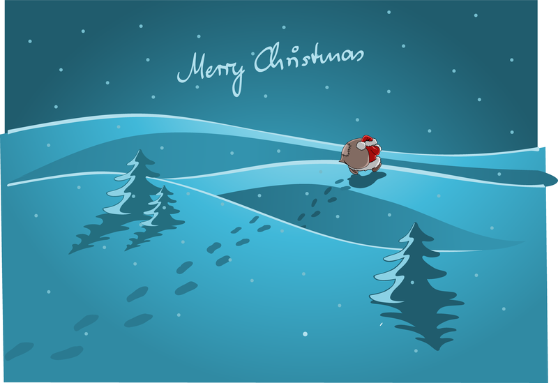 Santa Footprints Vector Santa Footprints Vector