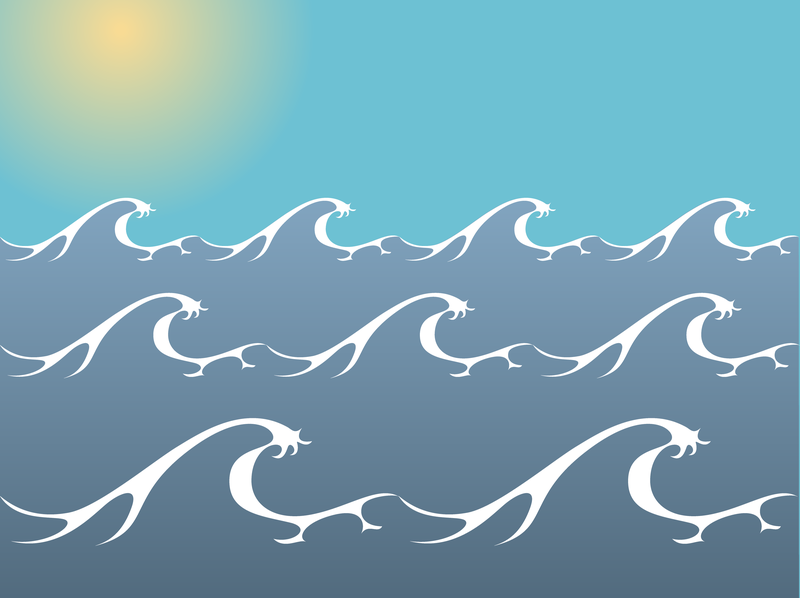 Vector de olas del mar océano