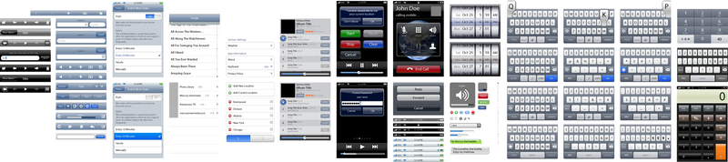 User Interface Design Toolkit Iphone Ui Vektorelemente