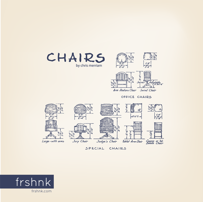 Cadeiras de padrões arquitetônicos por Frshnk