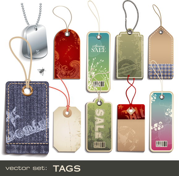 Collection of sale tags Collection of sale tags