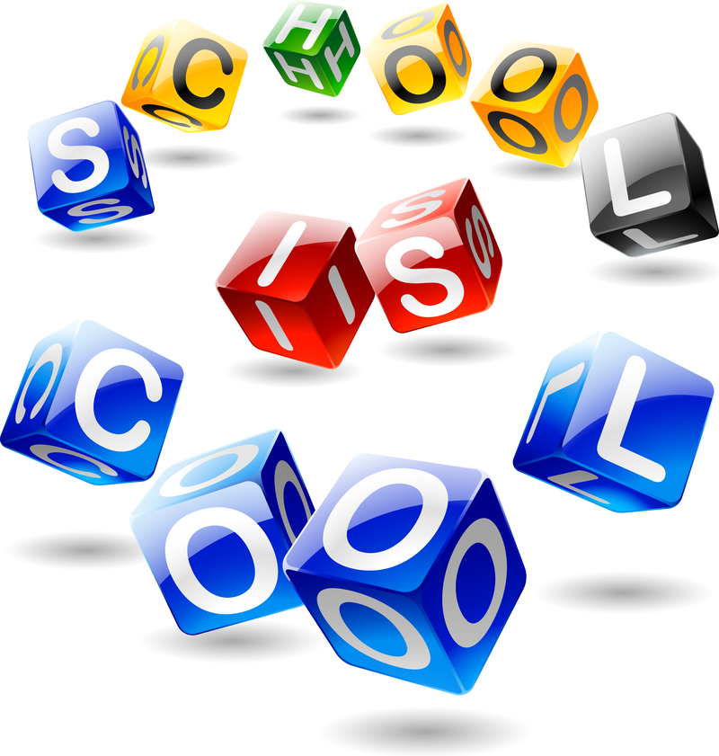 3D-Würfelsymbol mit Buchstaben