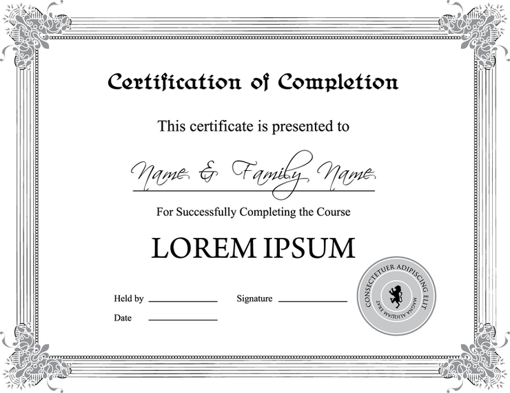 European Certificate Template Vector European Certificate Template Vector