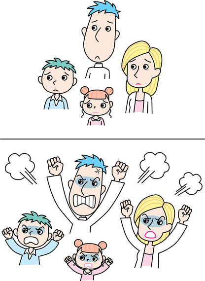 Emotions Of A Family Of Four Vector Emotions Of A Family Of Four Vector