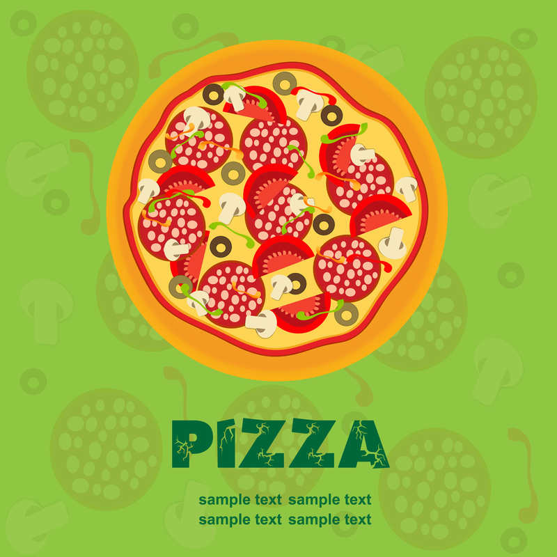 Pizza Illustrator 02 Vektor