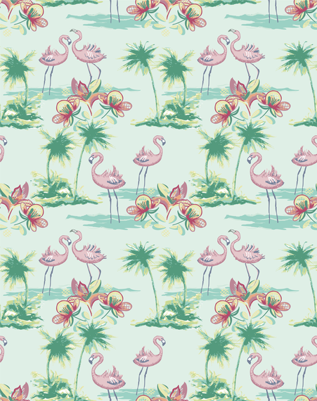 Flamingo illustration pattern Flamingo illustration pattern