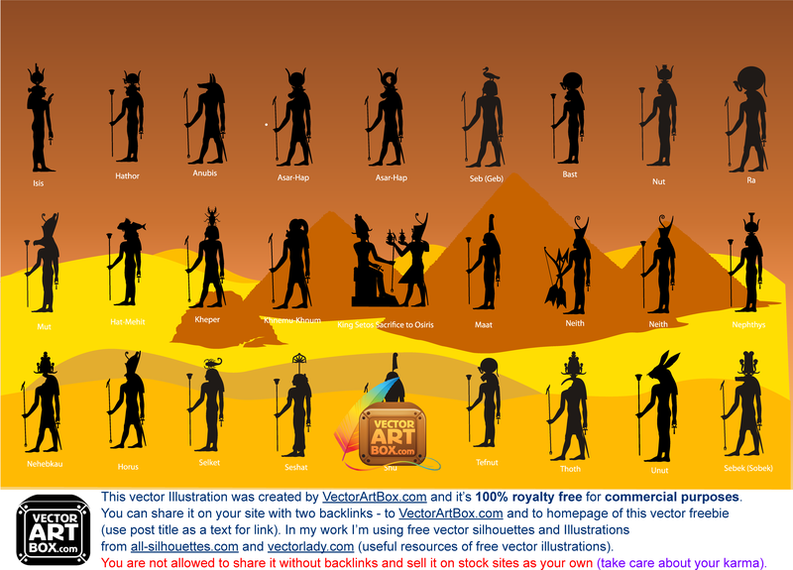 Gods Of Ancient Egypt - Vector download