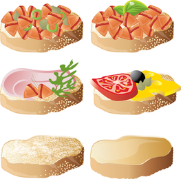 Vector de comida rica y deliciosa