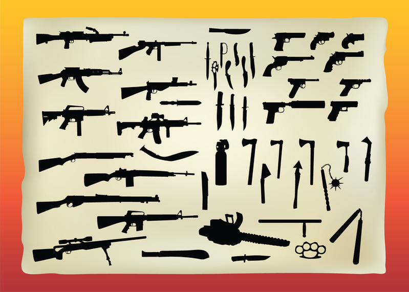 Gráficos de vetor de armas grátis Gráficos de vetor de armas grátis