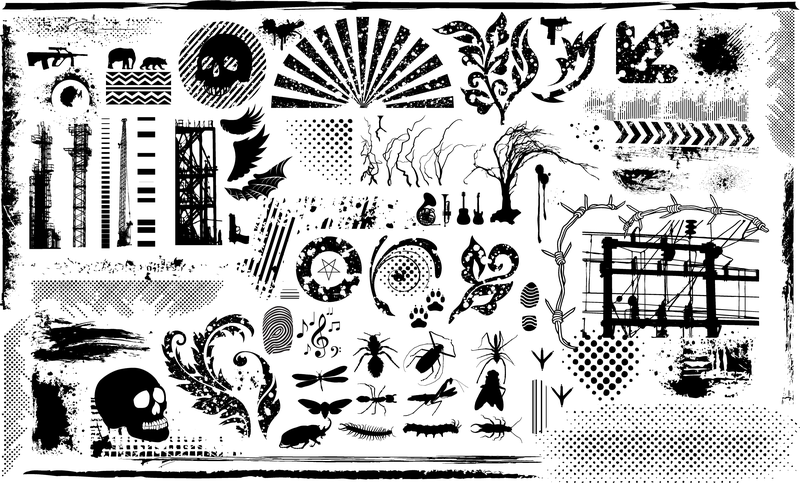 Black And White Design Elements Vector Series 7 Current Element Black And White Design Elements Vector Series 7 Current Element