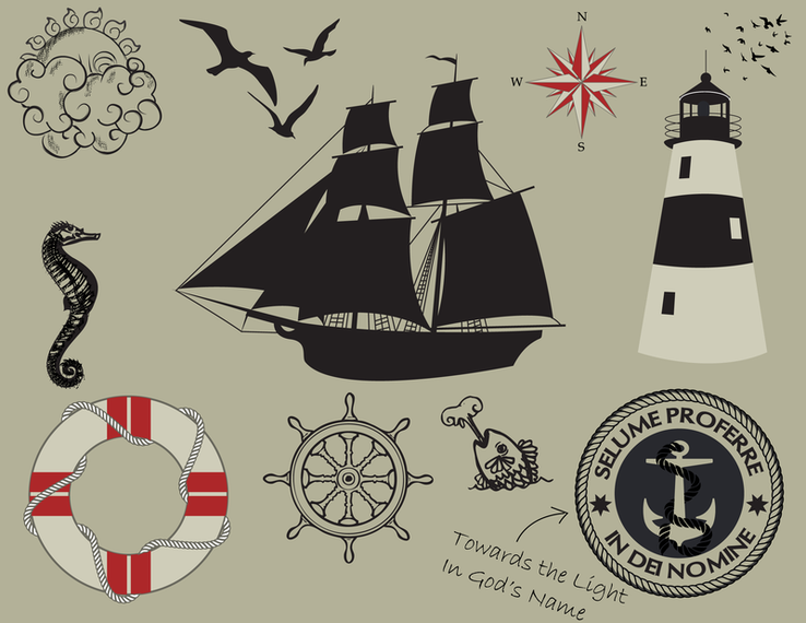 1 Nautical Theme Graphics Vector 1 Nautical Theme Graphics Vector