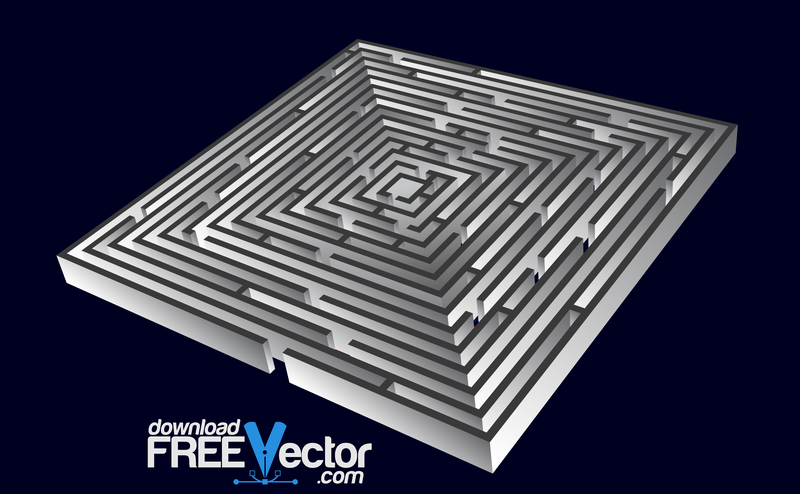 3D-Vektorlabyrinth