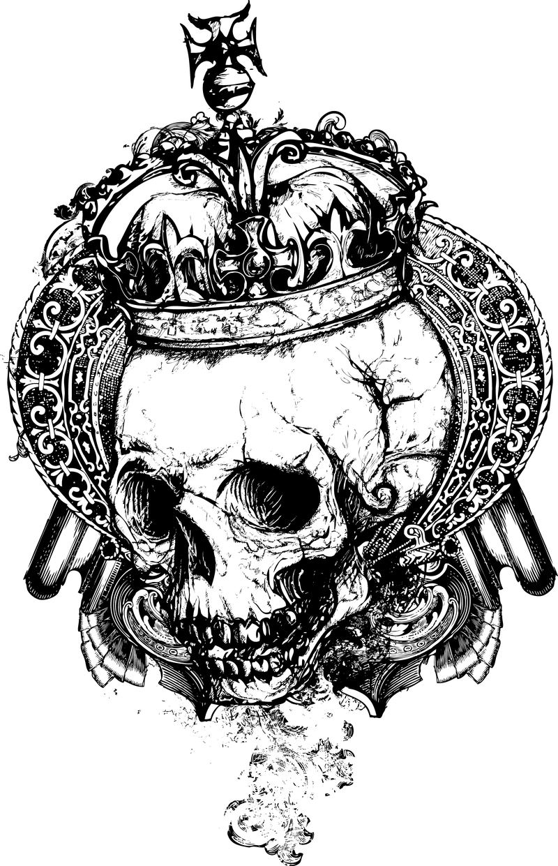 Free Vector Grunge Skull 2