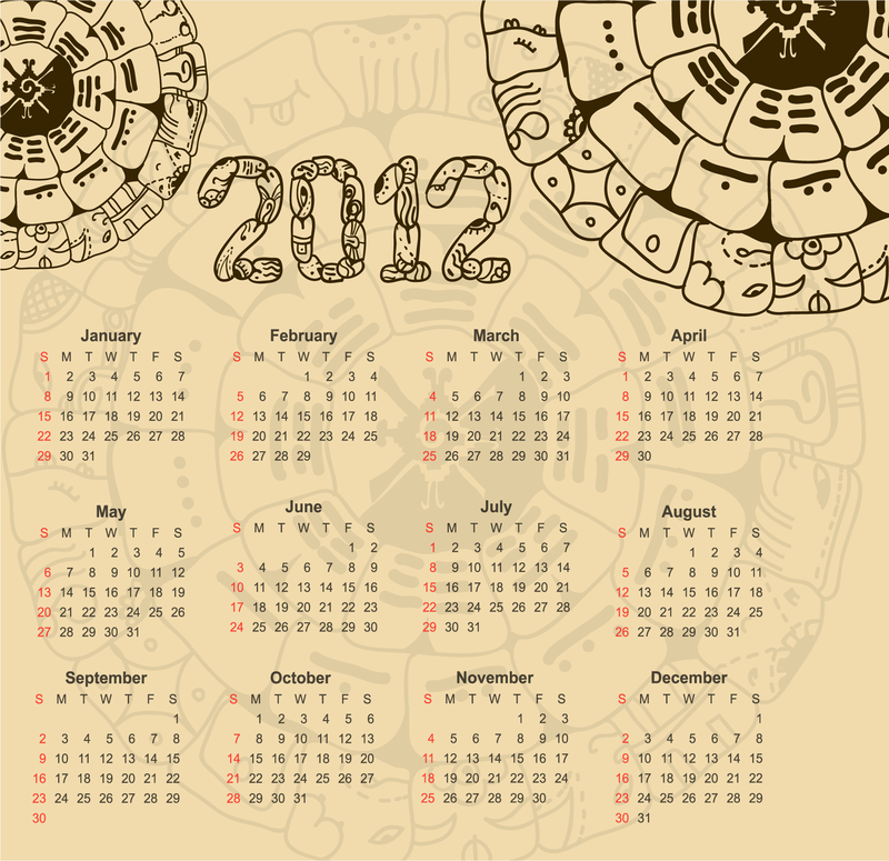 Calendario 2012 Illustrator 01 Vector