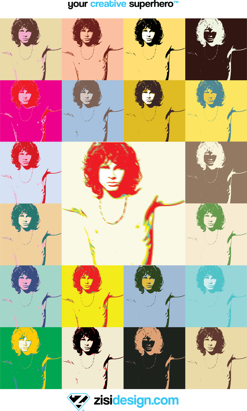 Pop Art Jim Morrison Die Türen Poster Vektor