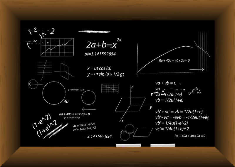 Vector Blackboard Filled With Equations Vector Blackboard Filled With Equations