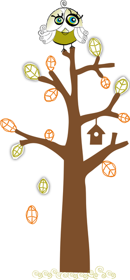 Pájaro en el vector de árbol Pájaro en el vector de árbol