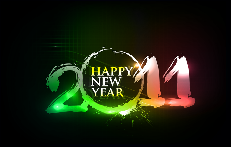 Frohes Neues Jahr 2011 Lichter