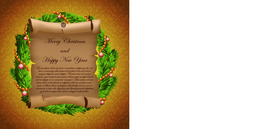 Pergament Grußkarten und Geschenke Vektor