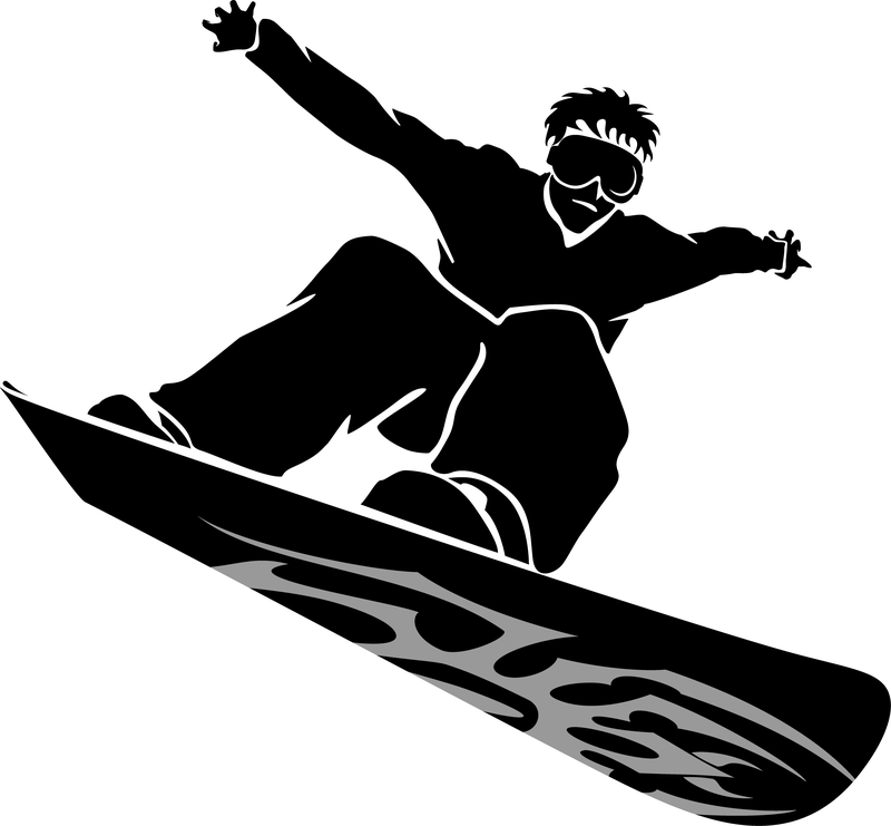 Imagen vectorial de snowboarder