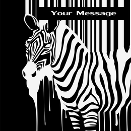 Zebra und Barcode-Vektor