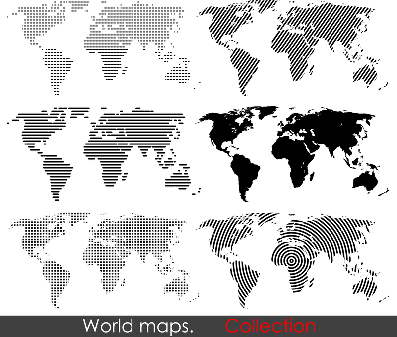 Mapa vetorial do mundo muda o arquivo