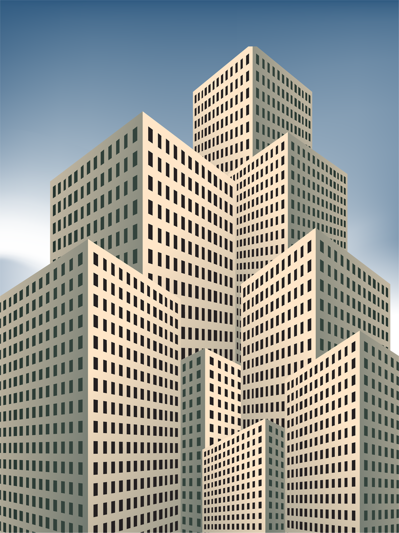 5 Bürogebäude-Vektor