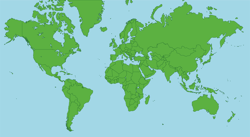 Mapa do globo