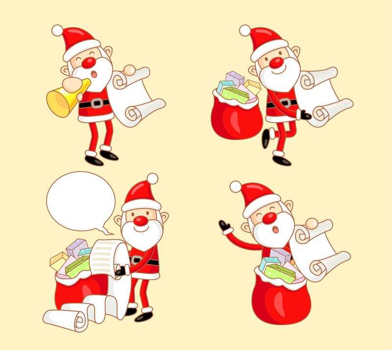 Glücklicher Weihnachtsmann-Vektor-Illustration