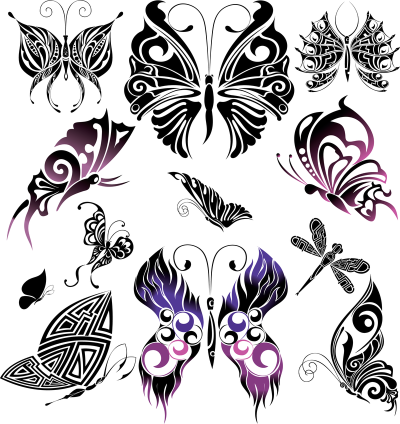 Hermoso vector de tótem de mariposa