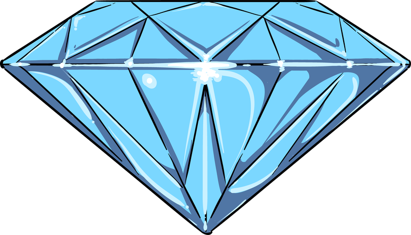 desenho de diamante azul
