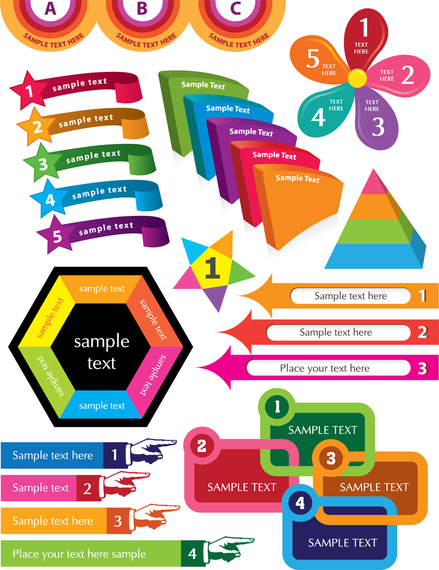 Coloridos gráficos decorativos vector 2 Coloridos gráficos decorativos vector 2