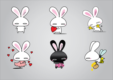 Ilustración de vector de conejos