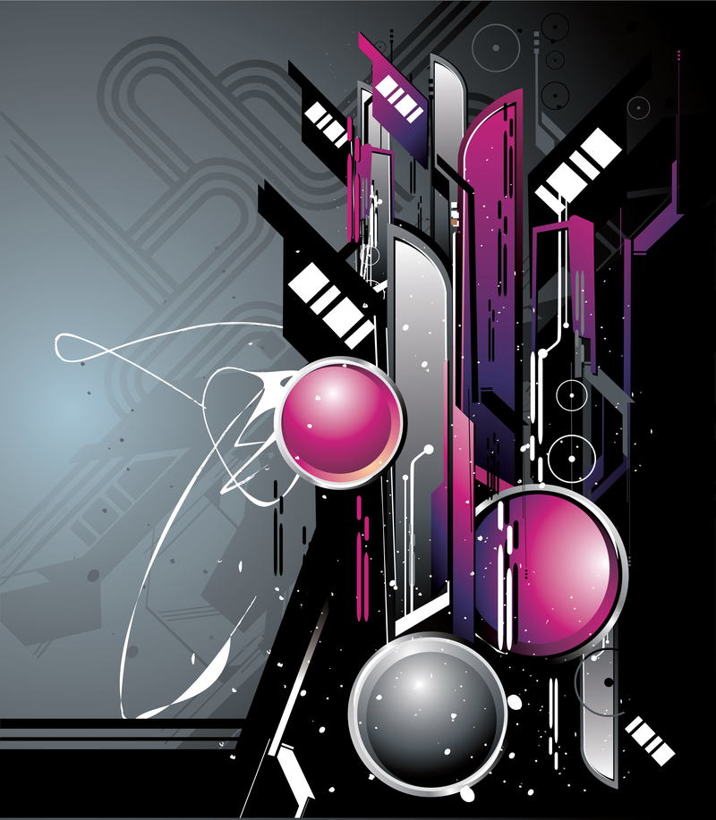 The Trend Of Dynamic Science And Technology Theme Vector Graphic 3