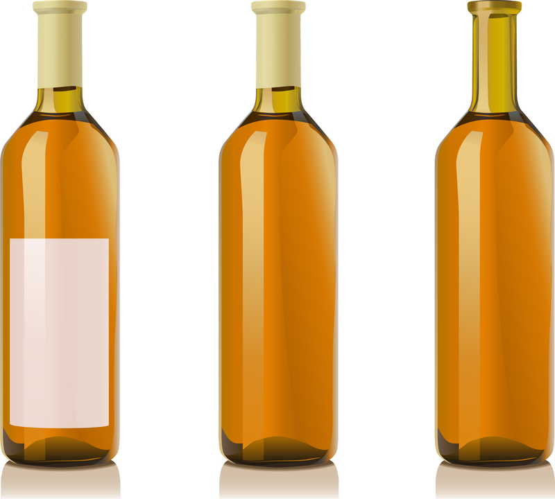 Vector botellas de vino y champán