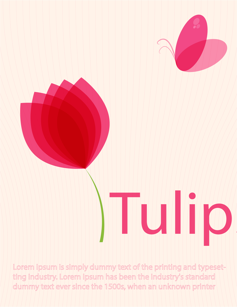 Vector de tulipanes