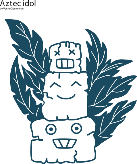 Ídolo azteca vector Ídolo azteca vector