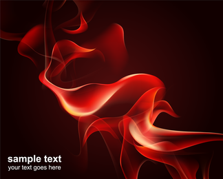 Vector 5 llama rojo humo