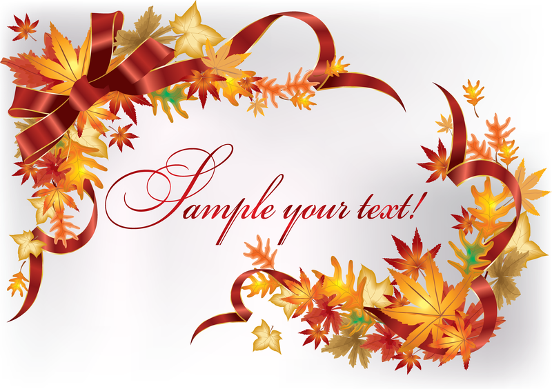 Beautiful Leaves Card 02 Vector Beautiful Leaves Card 02 Vector