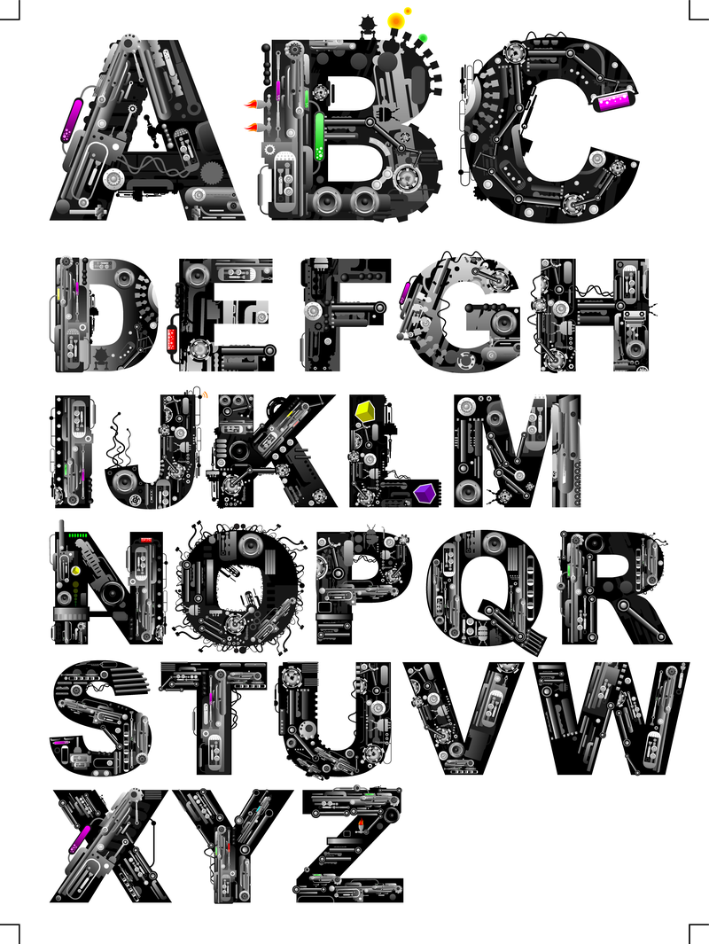 Font Design Series 37 Vector