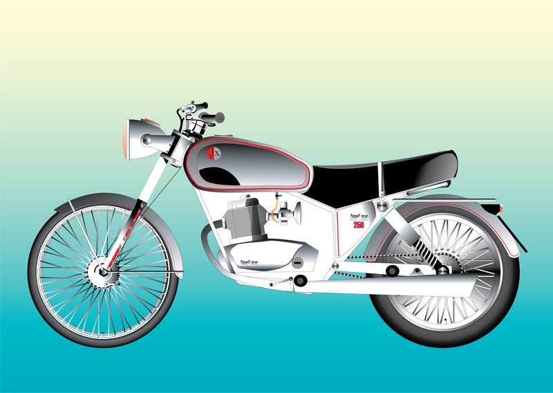 Motocicleta elegante isolada