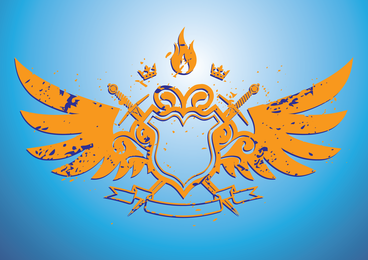 Vector escudo grunge