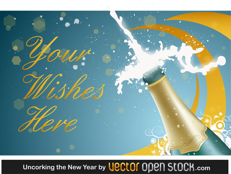 Neujahr Champagner
