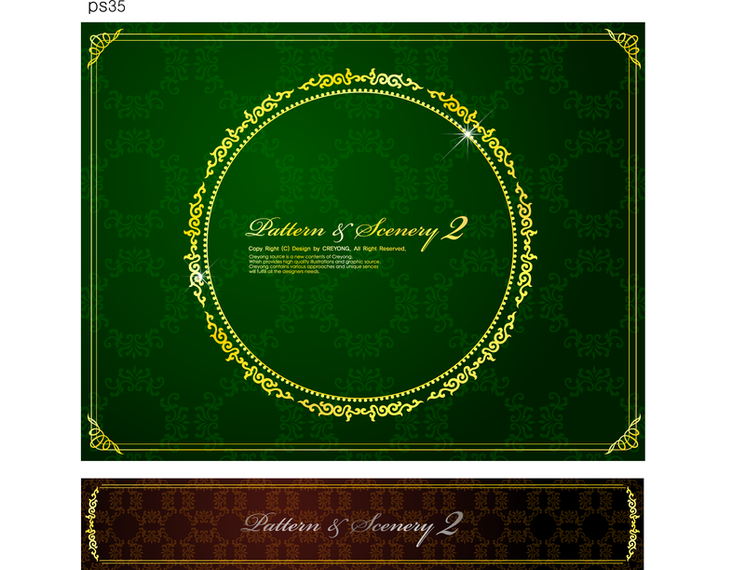 9 Shades Of Gold Lace Vector - Vector download