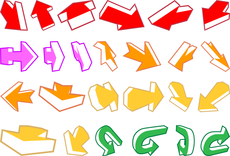 Una variedad de una de las flechas y otro vector