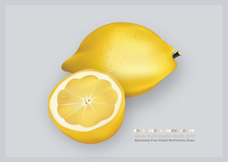 Vetor de frutas limões 3d