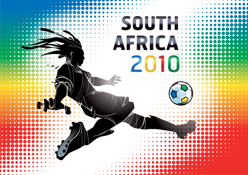 Ilustração em vetor papel de parede da Copa do Mundo da África do Sul 2010