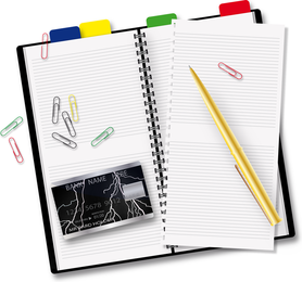 Vector libre de bloc de notas abierto 4